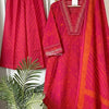 Phoolvaari pink Bandhej Leheriya Suit Set