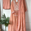 Lavender Peach Aura – Pure Mulchanderi Suit Set