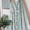 Pink Petals & Pearls – Hand Block Printed Anarkali Suit Set