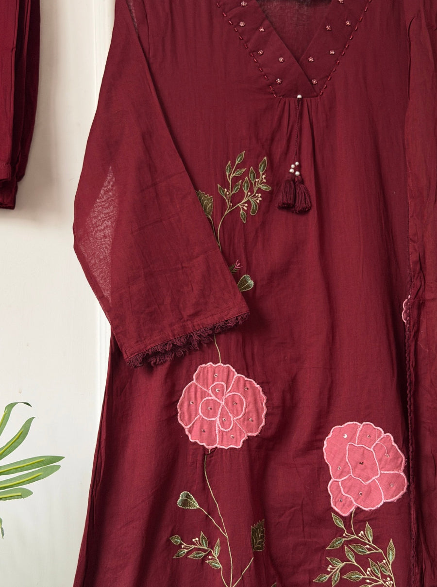 Mehernoor Mul Cotton Suit Set
