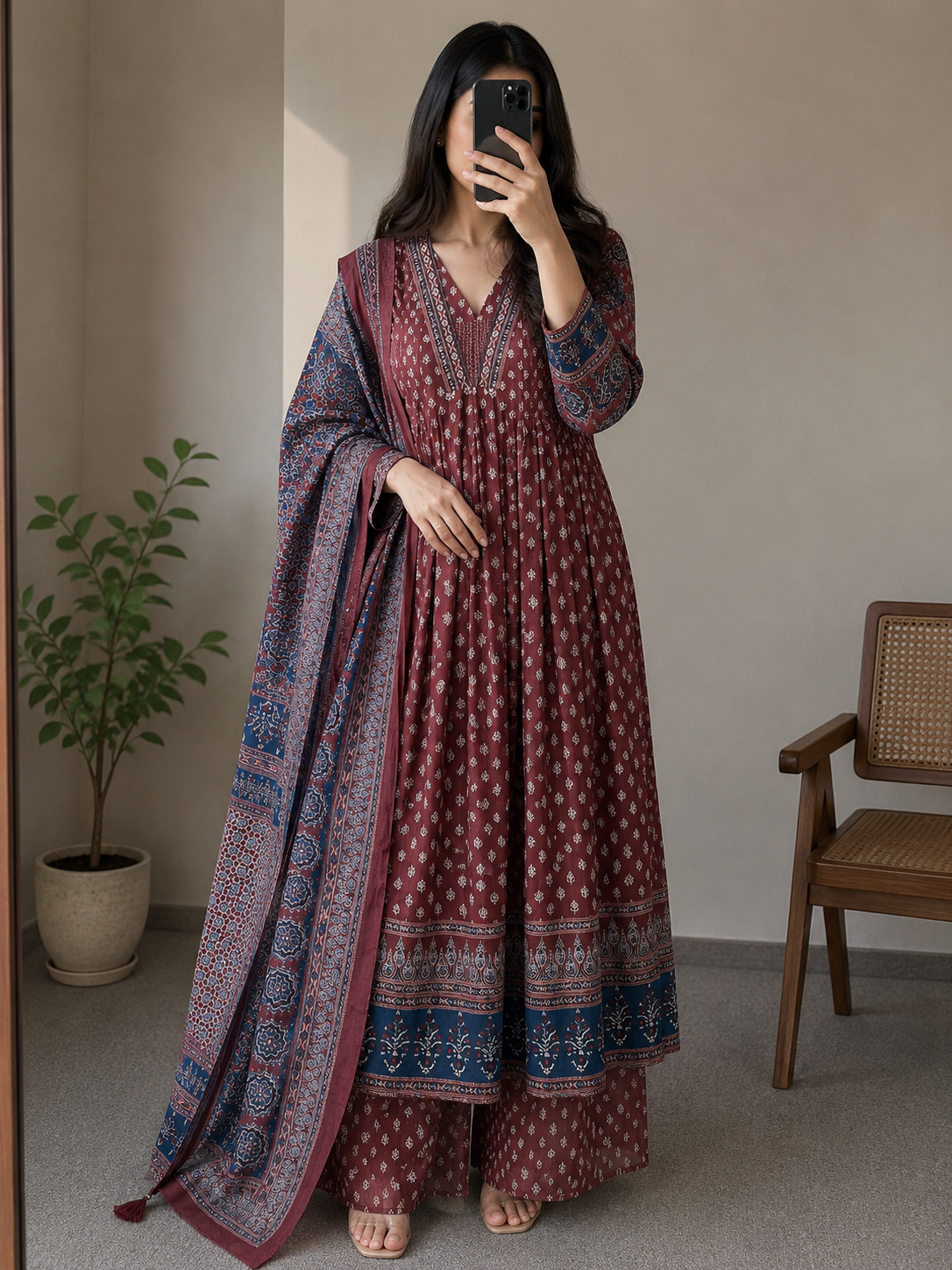 Mehrang Heritage Anarkali Suit Set