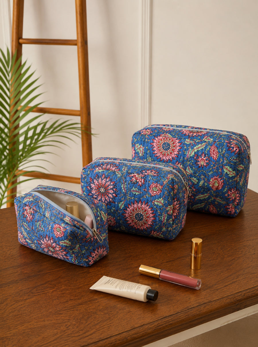 Pinterest obsessed Handblock toiletry pouch set