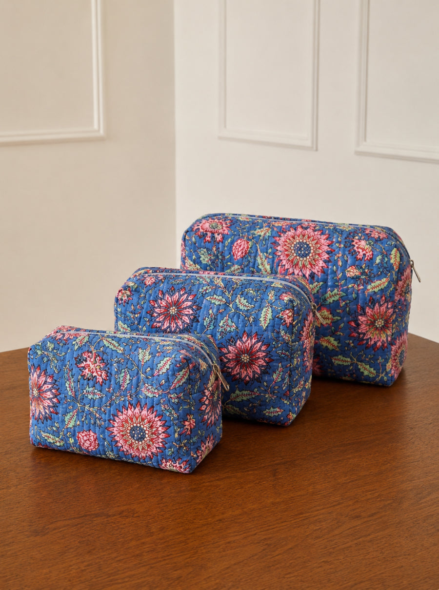 Pinterest obsessed Handblock toiletry pouch set