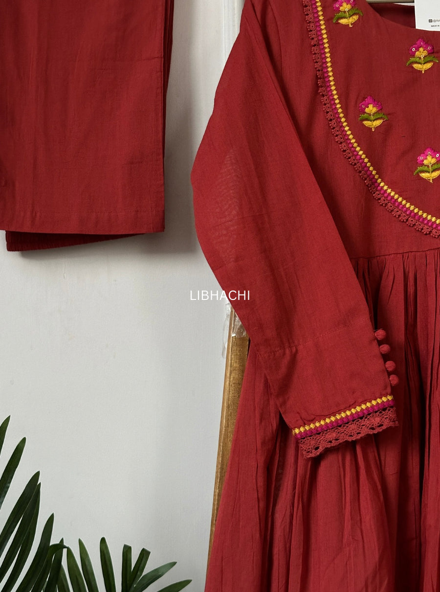 Anaya cotton anarkali suit set