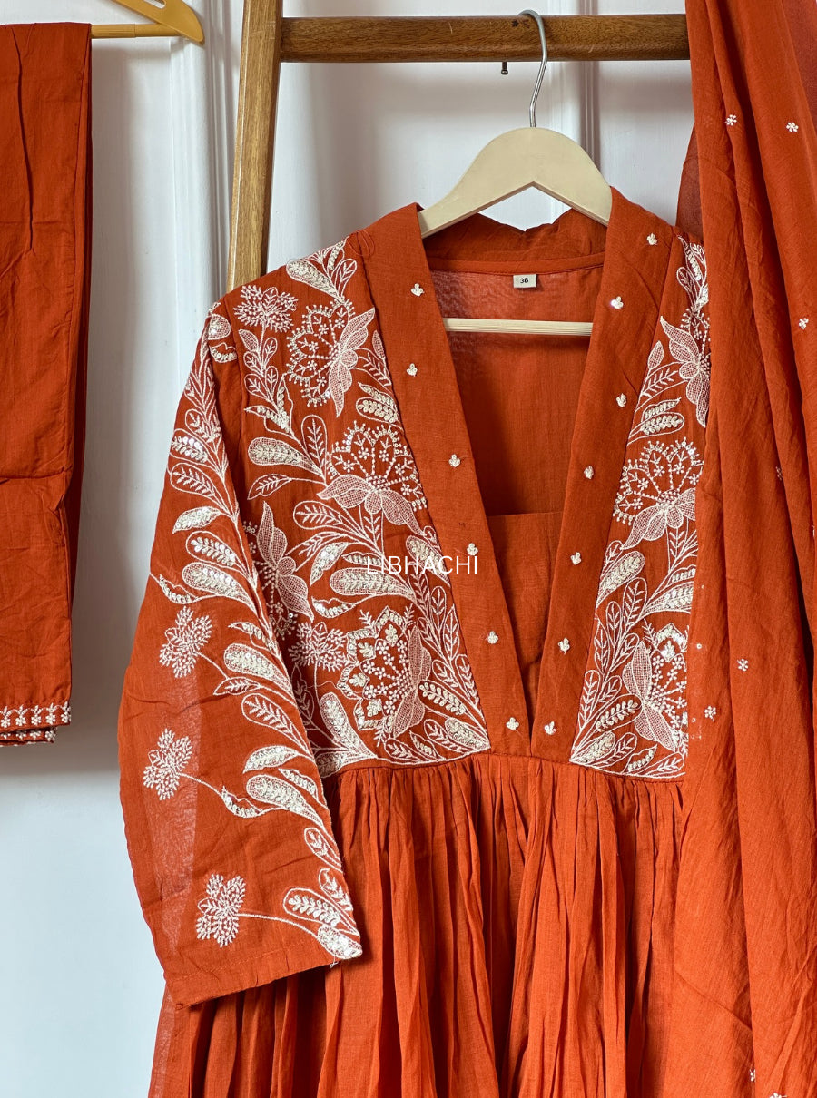 Noorva Grace Mul Cotton Suit Set