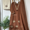 Embroidered Solid colour suit set