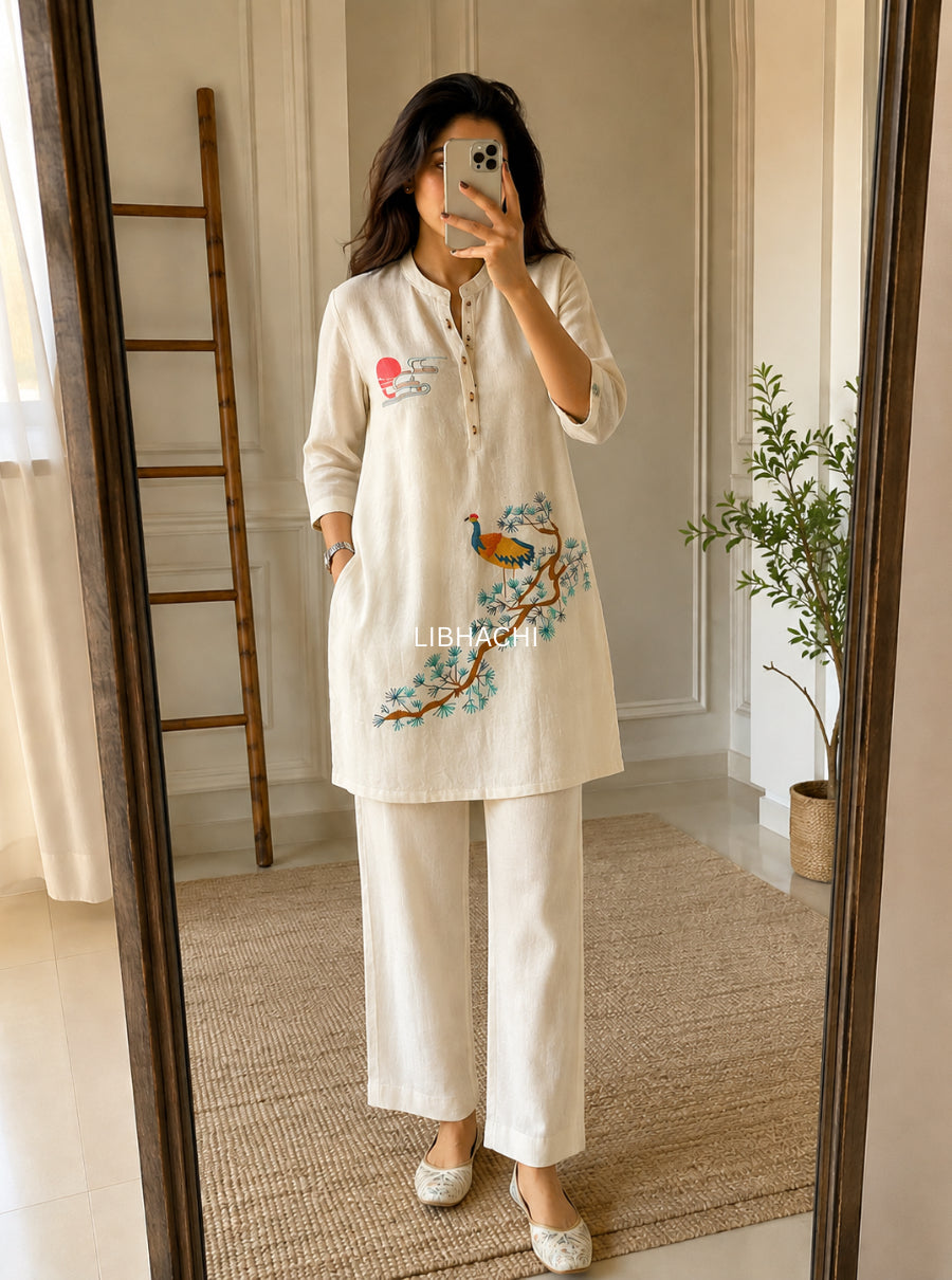 Birdsong Bliss linen co ord set