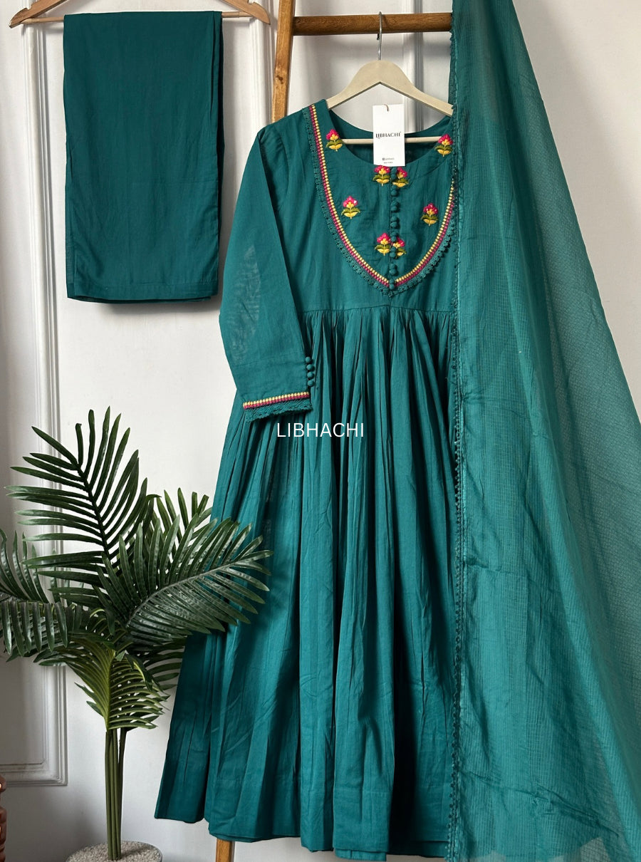 Anaya cotton anarkali suit set