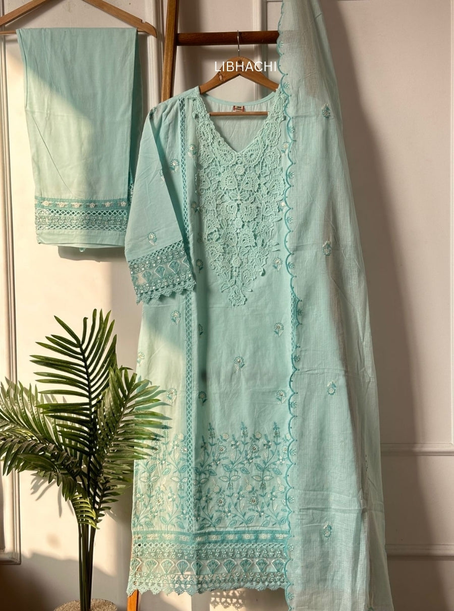 Pastel story pakistani suit set