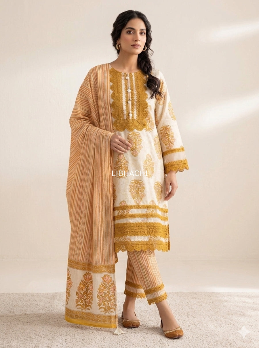Tarini Tones Hand Block Printed Suit Set