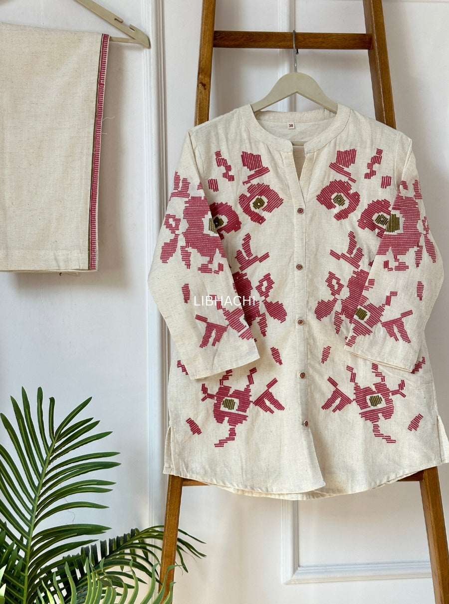 Gulposh Loom Co-ord Set