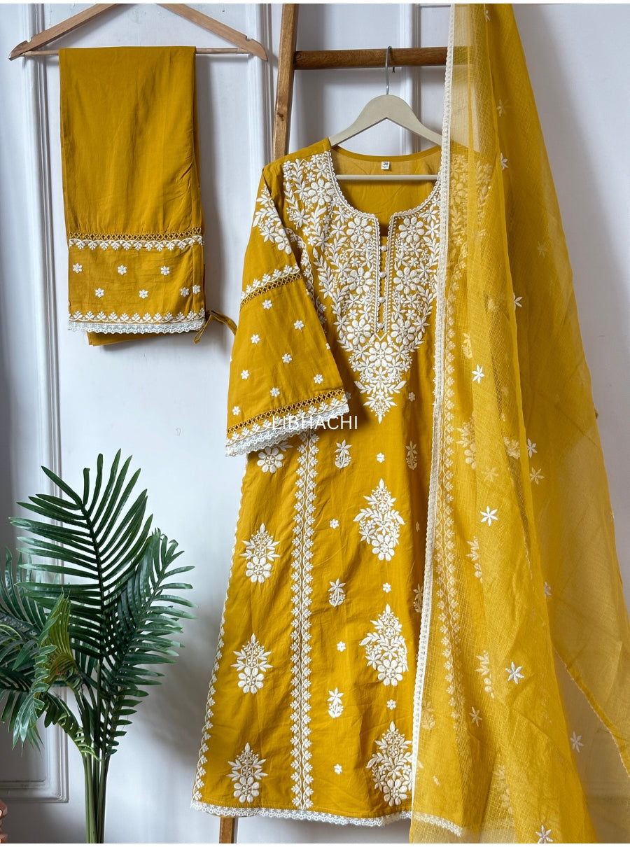 Zariya Chikankari Elegance Suit Set