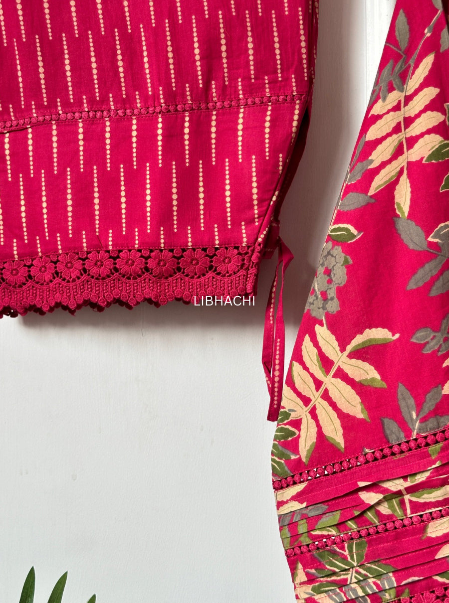 Gulbahaar Pink farshi salwar suit set