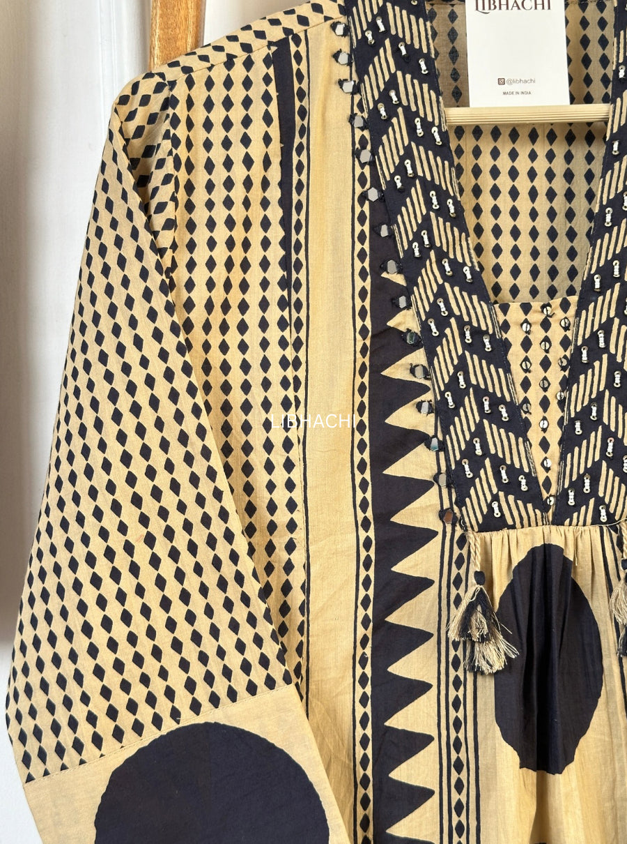 Raya Ajrakh Side-Cut Suit Set