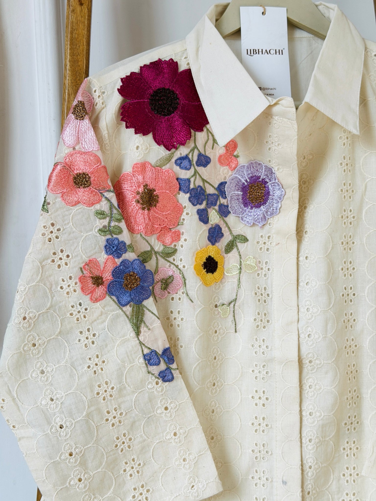 Floral Schiffli Co-ord Set