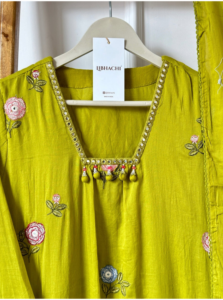 Noor bloom mul cotton suit set