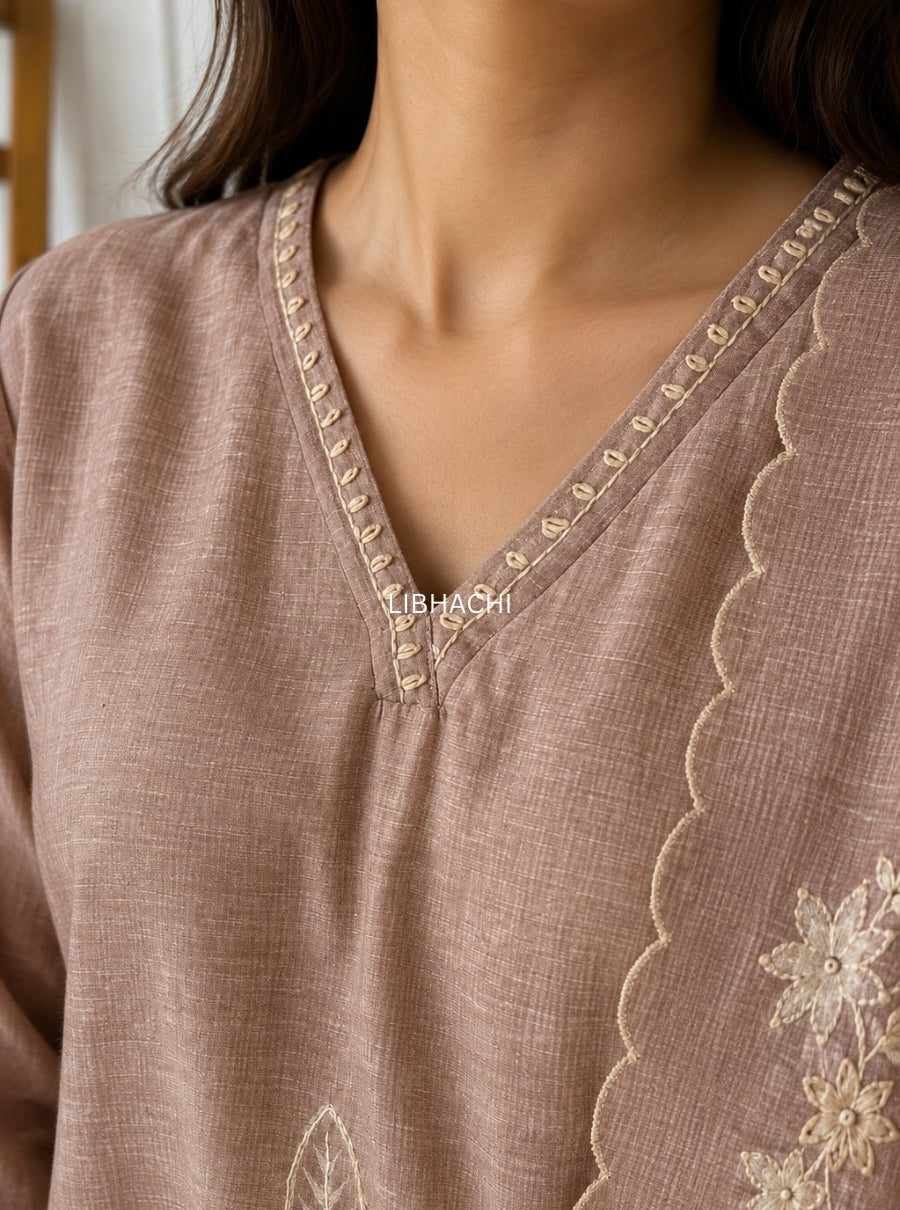 Elan Botanica Linen Suit Set