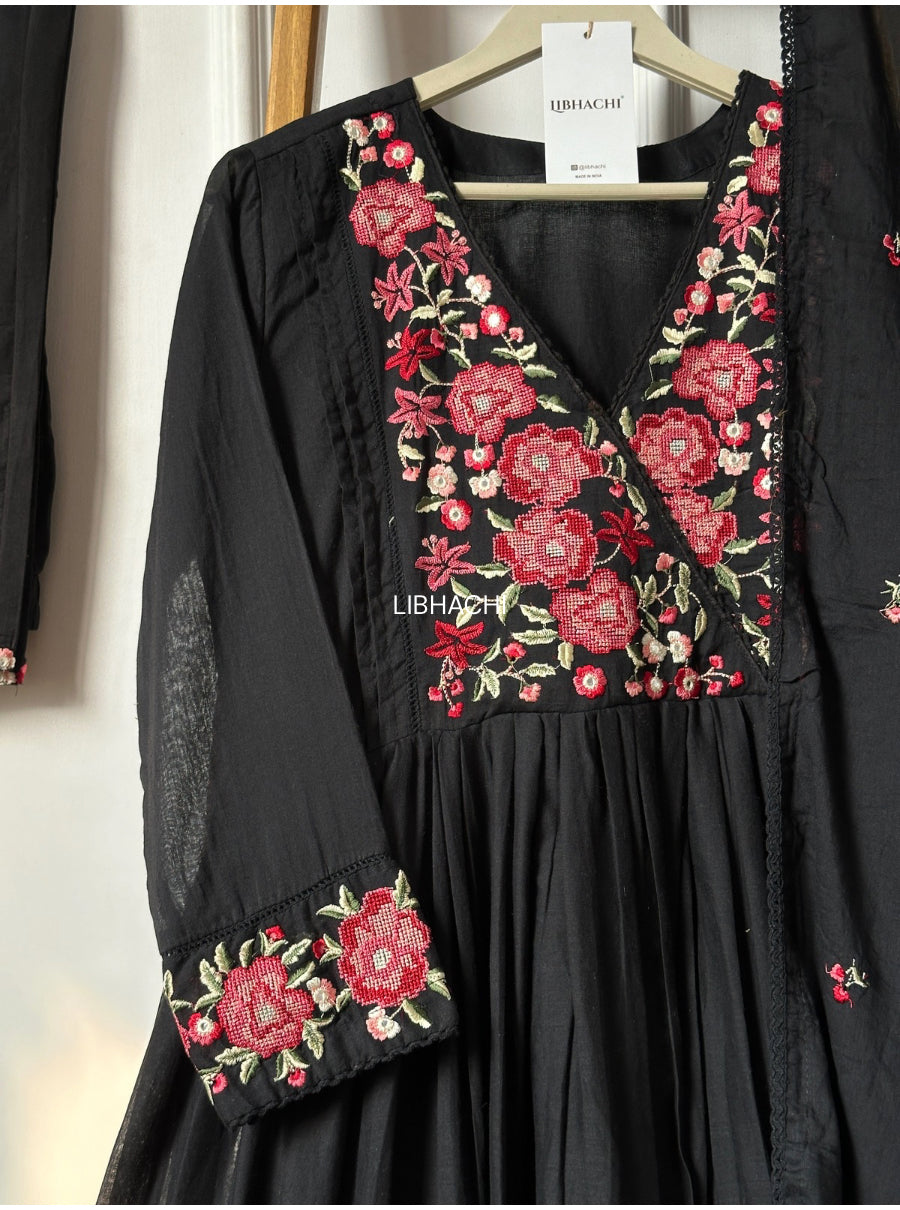 floral mul cotton anarkali
