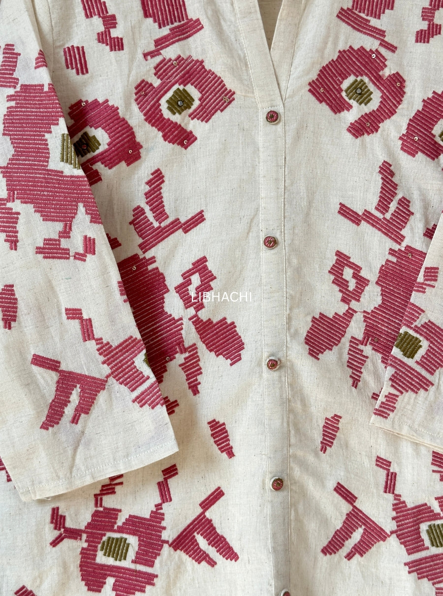 Gulposh Loom Co-ord Set