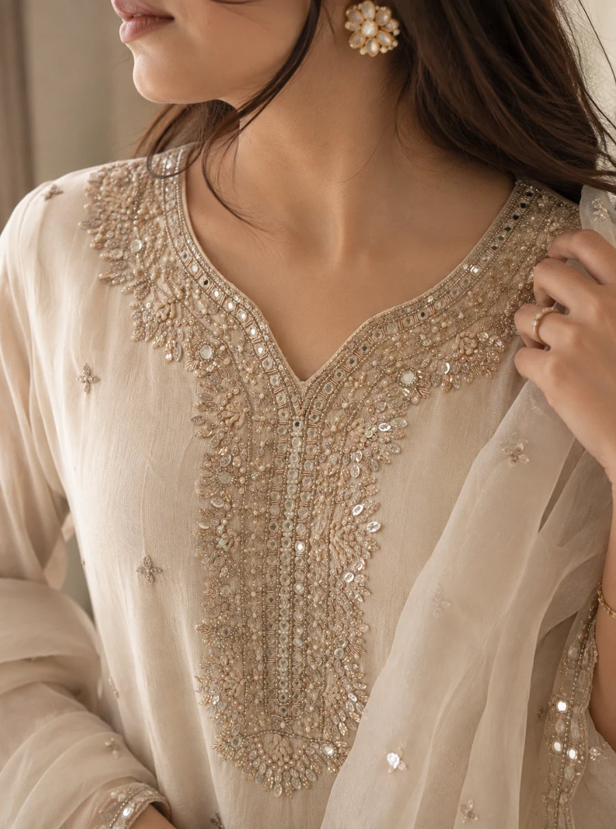 Zareen Ivory Suit set
