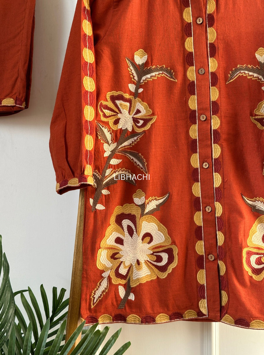 Rust Blossom Co-ord Set