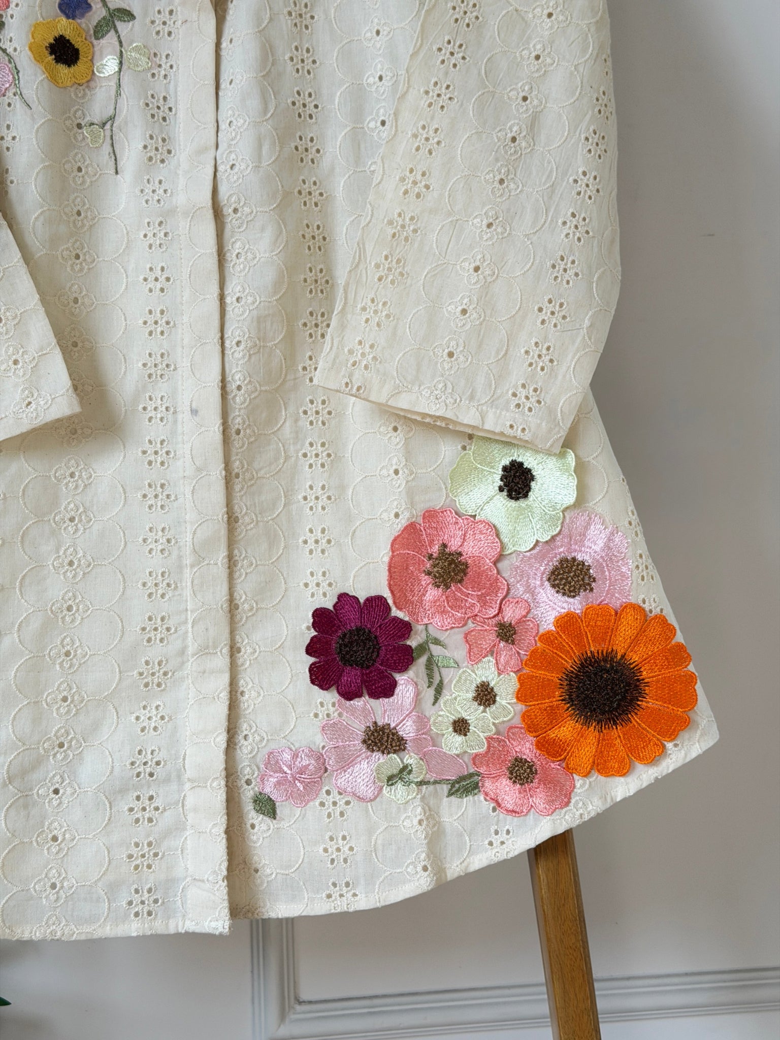 Floral Schiffli Co-ord Set