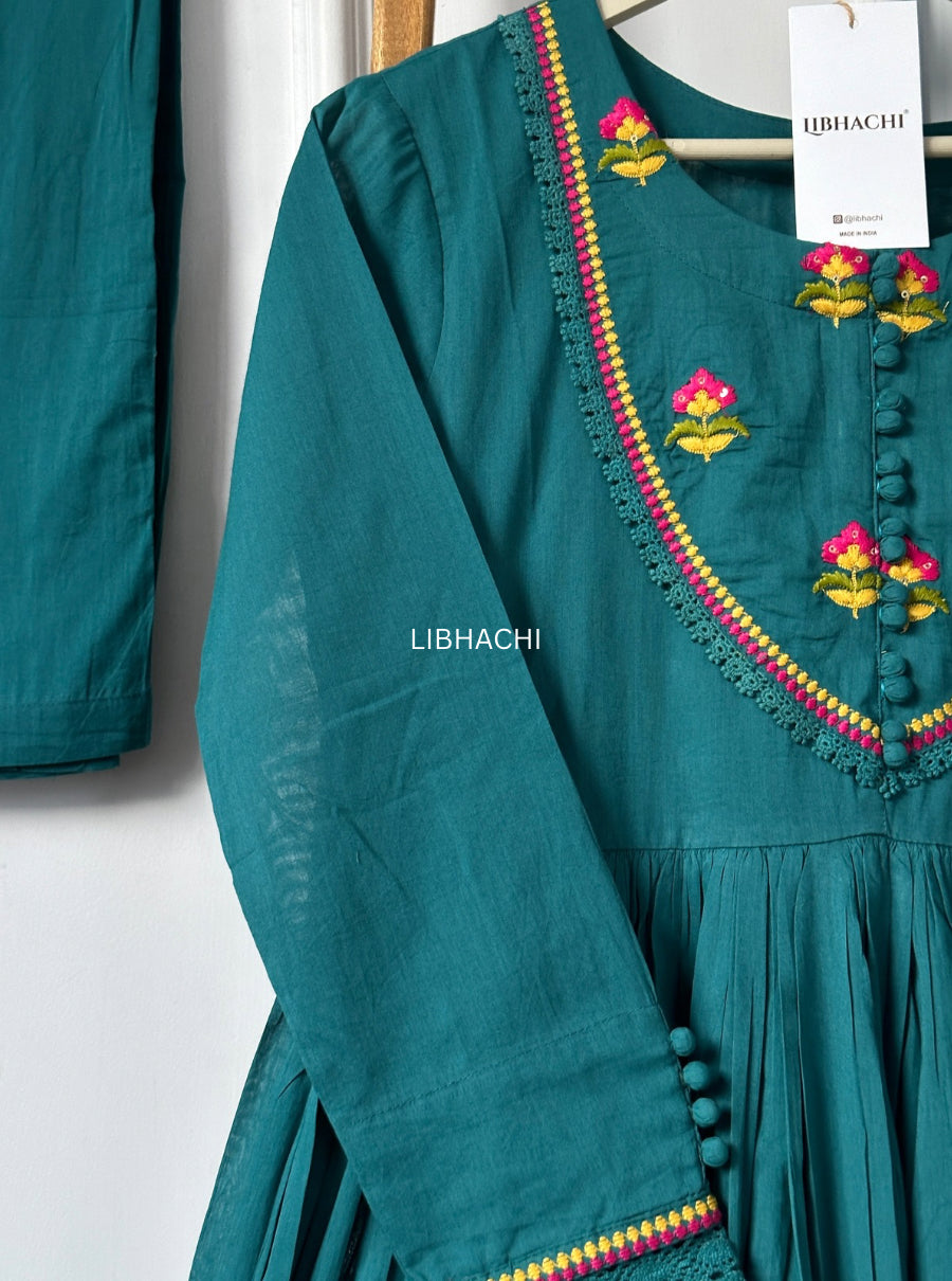Anaya cotton anarkali suit set