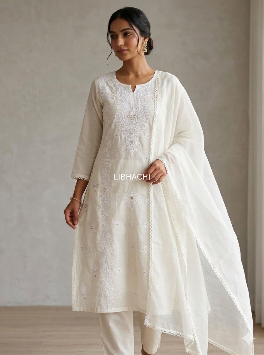 Elara Noor Chikankari Suit Set