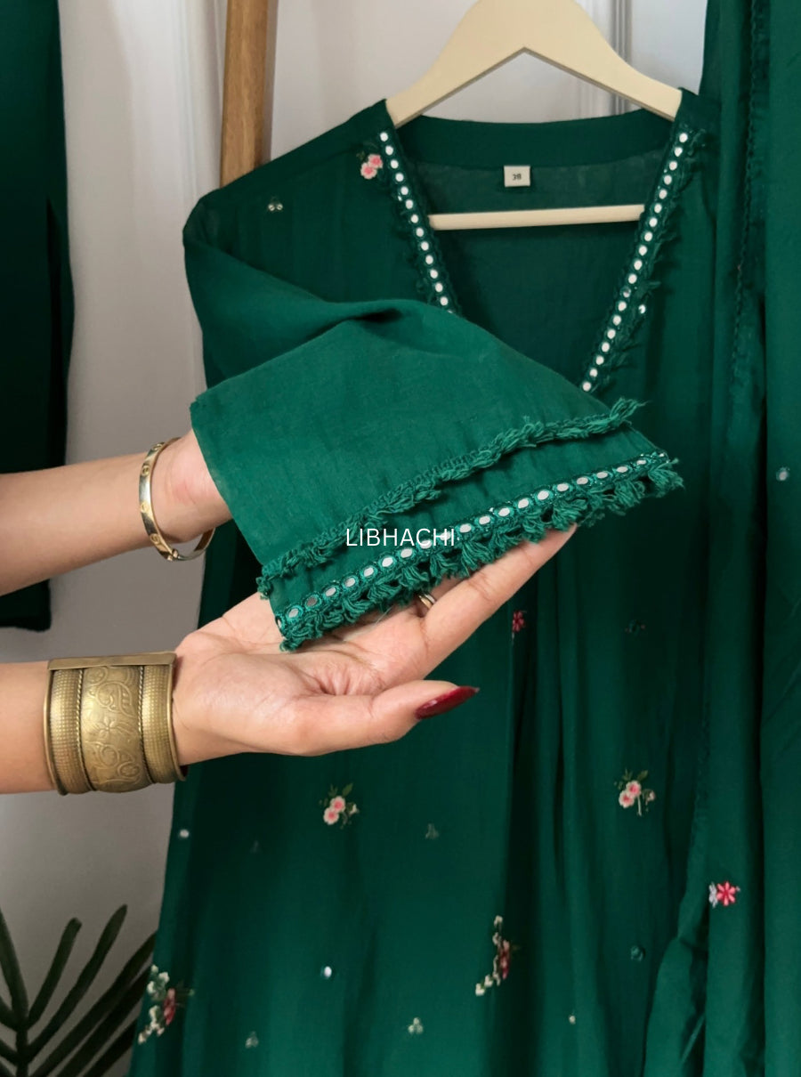 Emerald mul cotton suit set