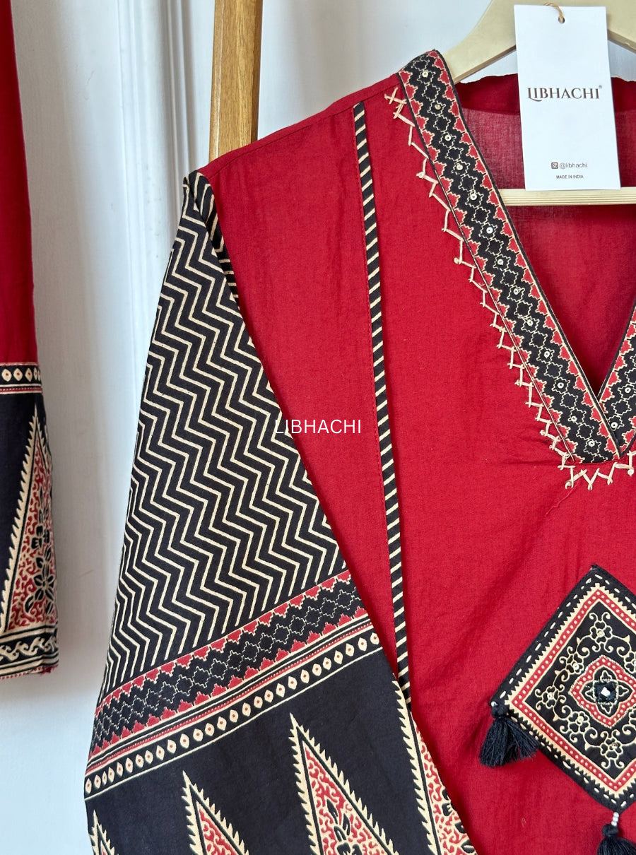 Rangriti ajrakh suit set