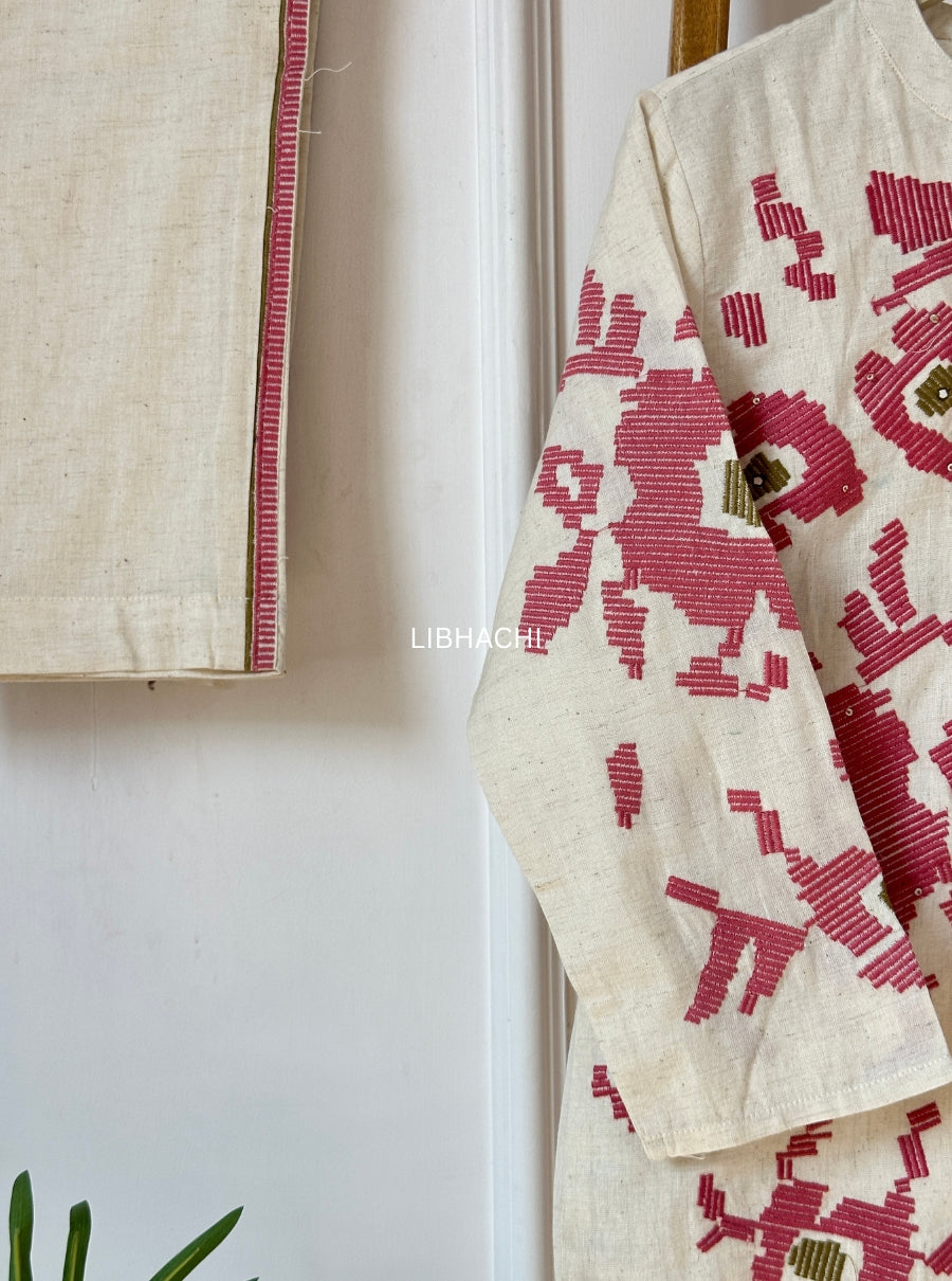 Gulposh Loom Co-ord Set