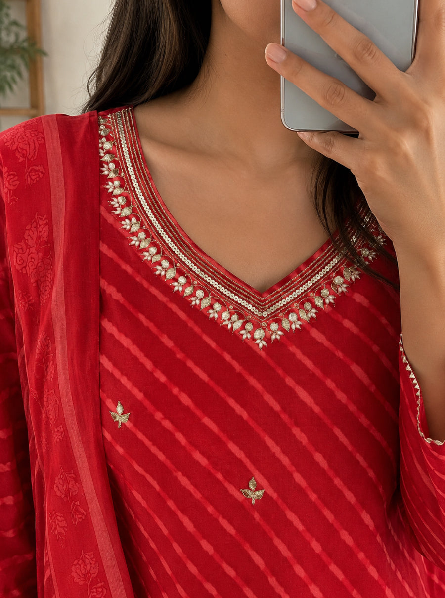 Rangriti Leheriya Suit Set