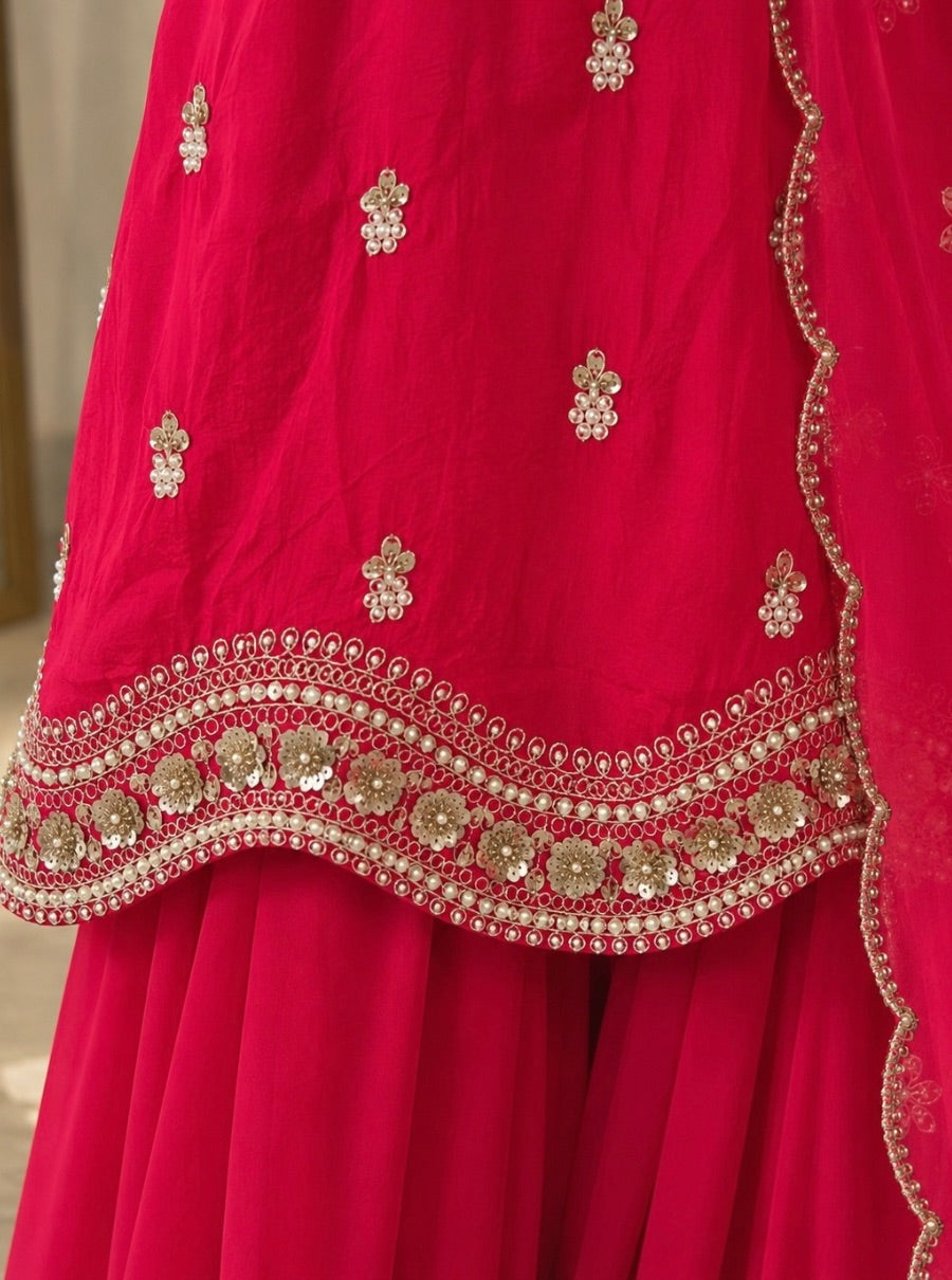 Gul-e-Rani — Rani Pink Embroidered Suit Set