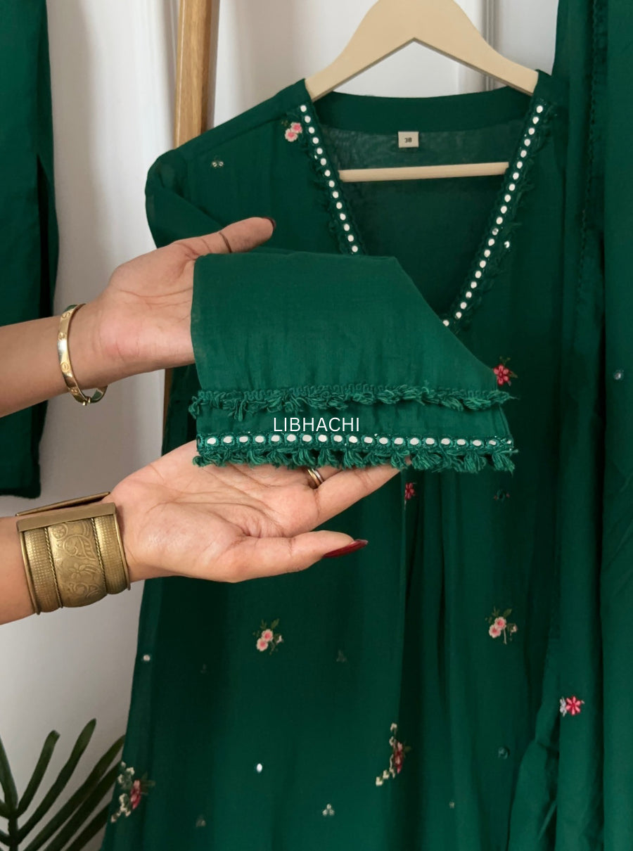 Emerald mul cotton suit set