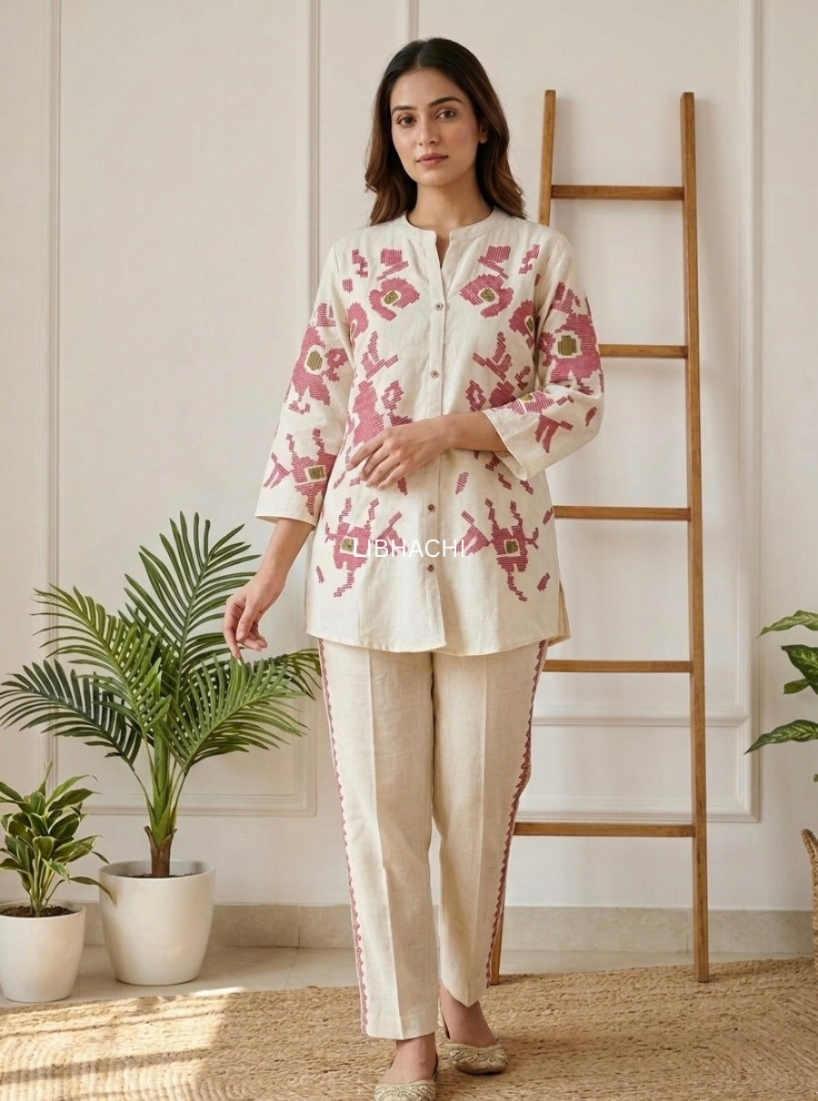 Gulposh Loom Co-ord Set