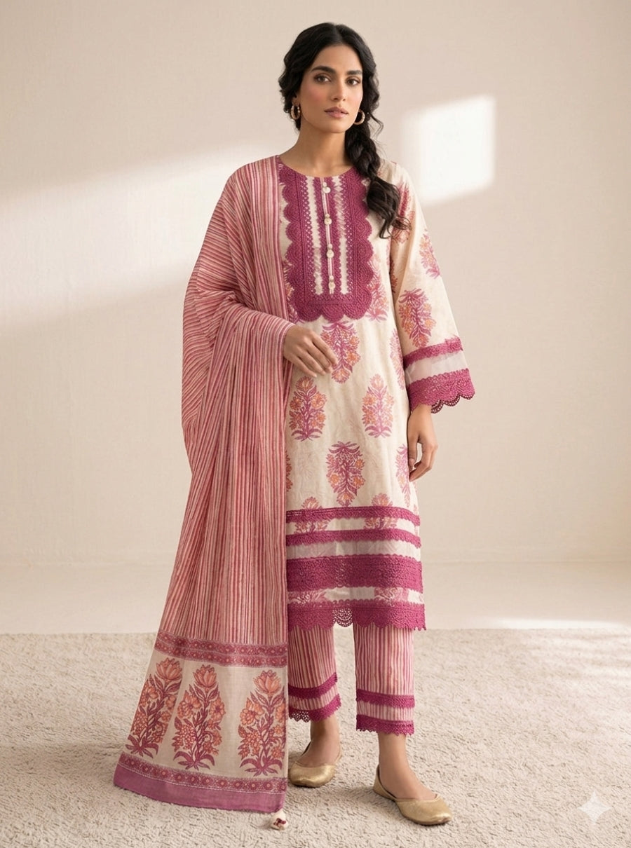 Tarini Tones Hand Block Printed Suit Set