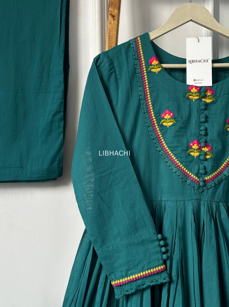 Anaya cotton anarkali suit set