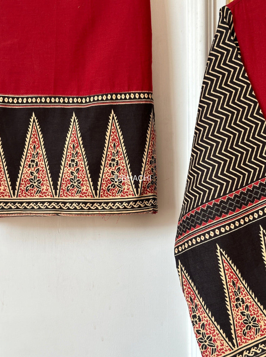 Rangriti ajrakh suit set