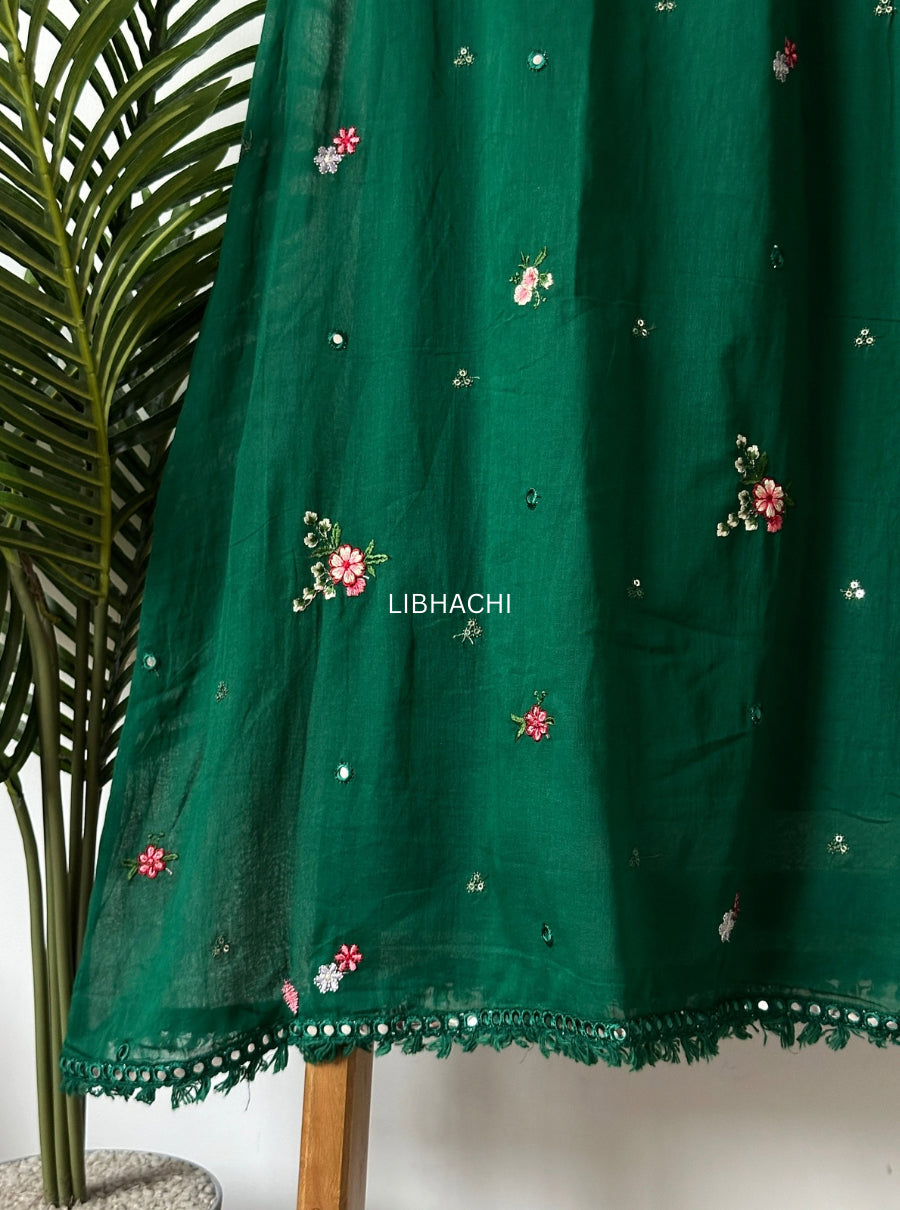 Emerald mul cotton suit set