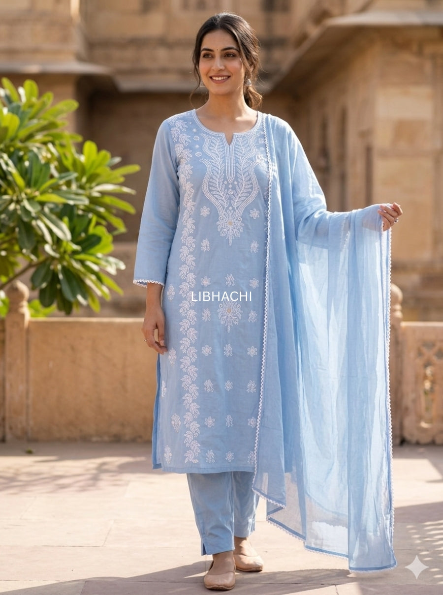 Elara Noor Chikankari Suit Set