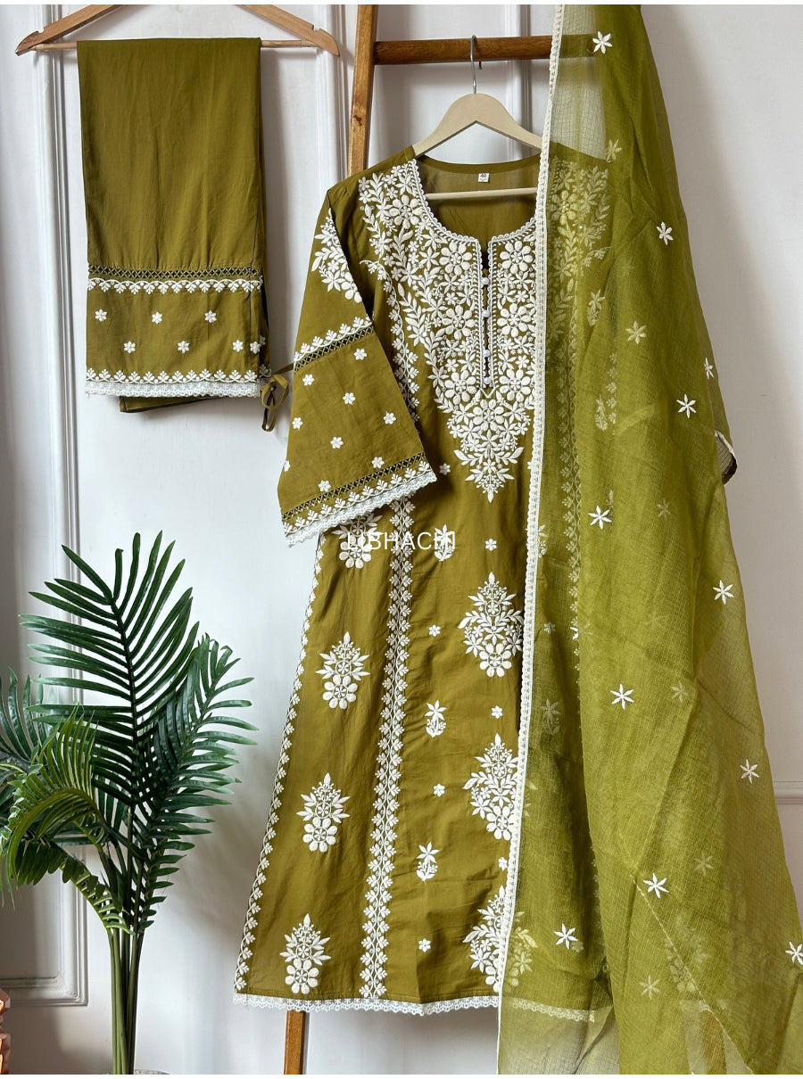 Zariya Chikankari Elegance Suit Set