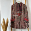 Ajrakh Printed Silk Tops