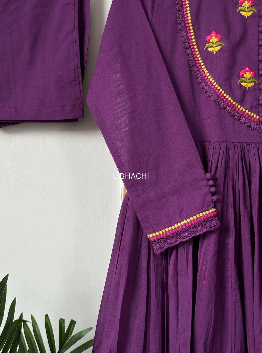 Anaya cotton anarkali suit set