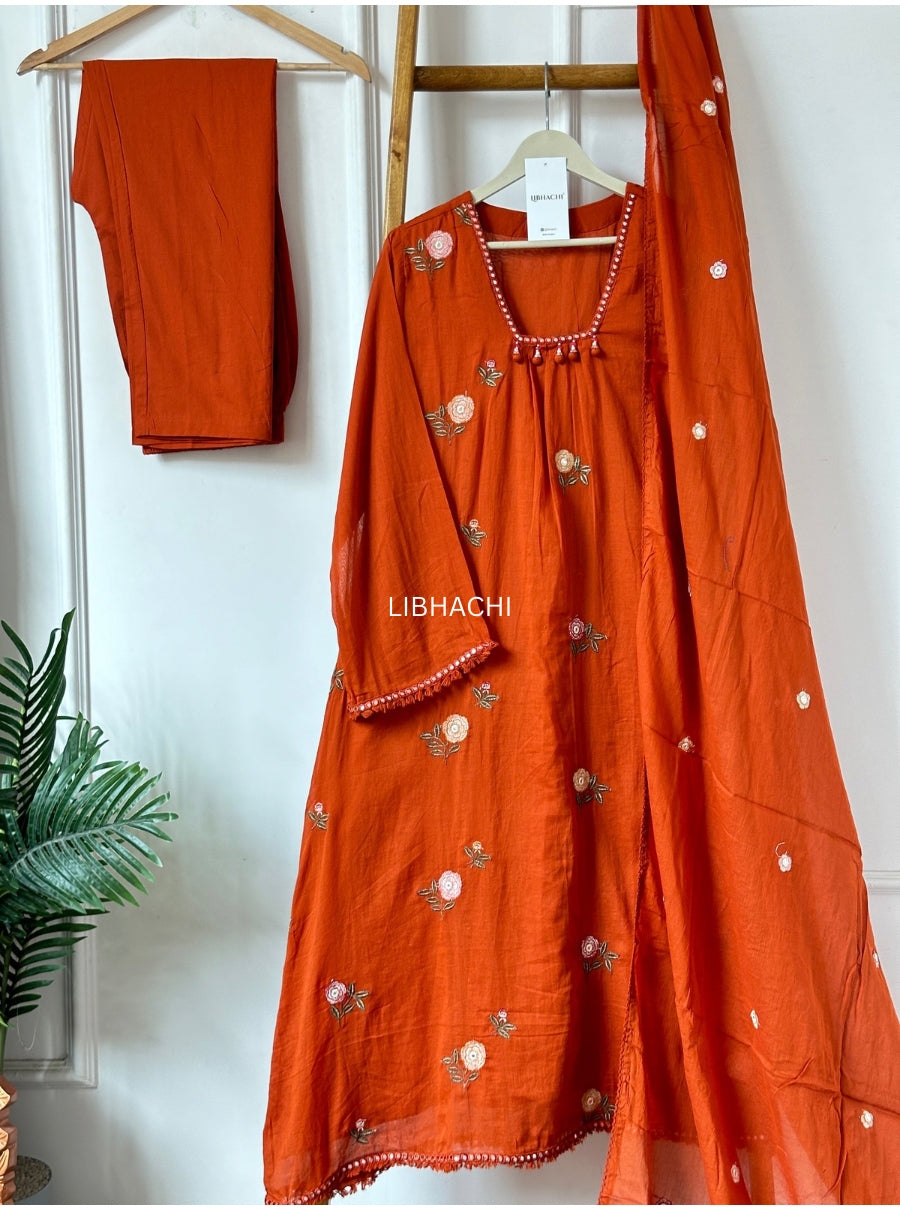 Noor bloom mul cotton suit set