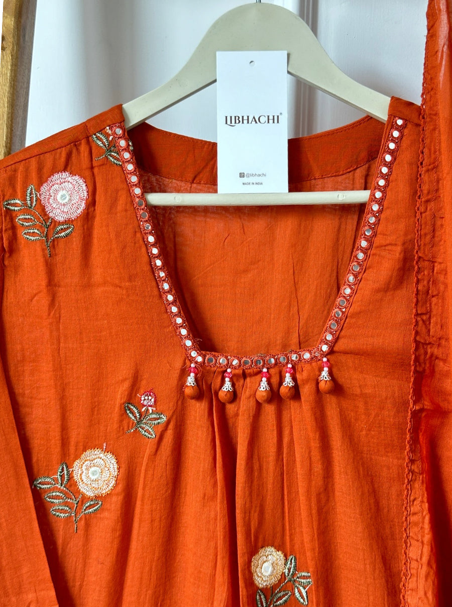 Noor bloom mul cotton suit set