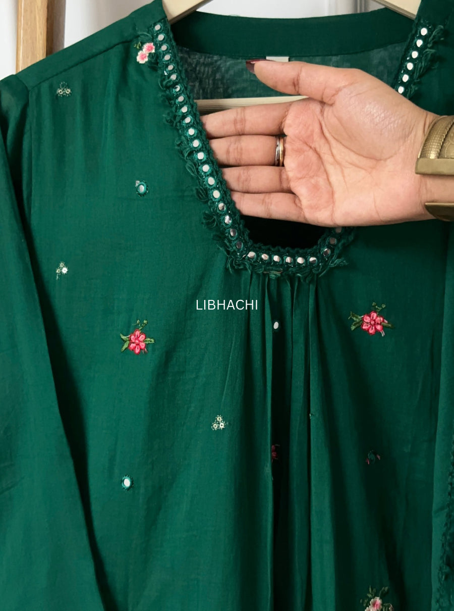 Emerald mul cotton suit set