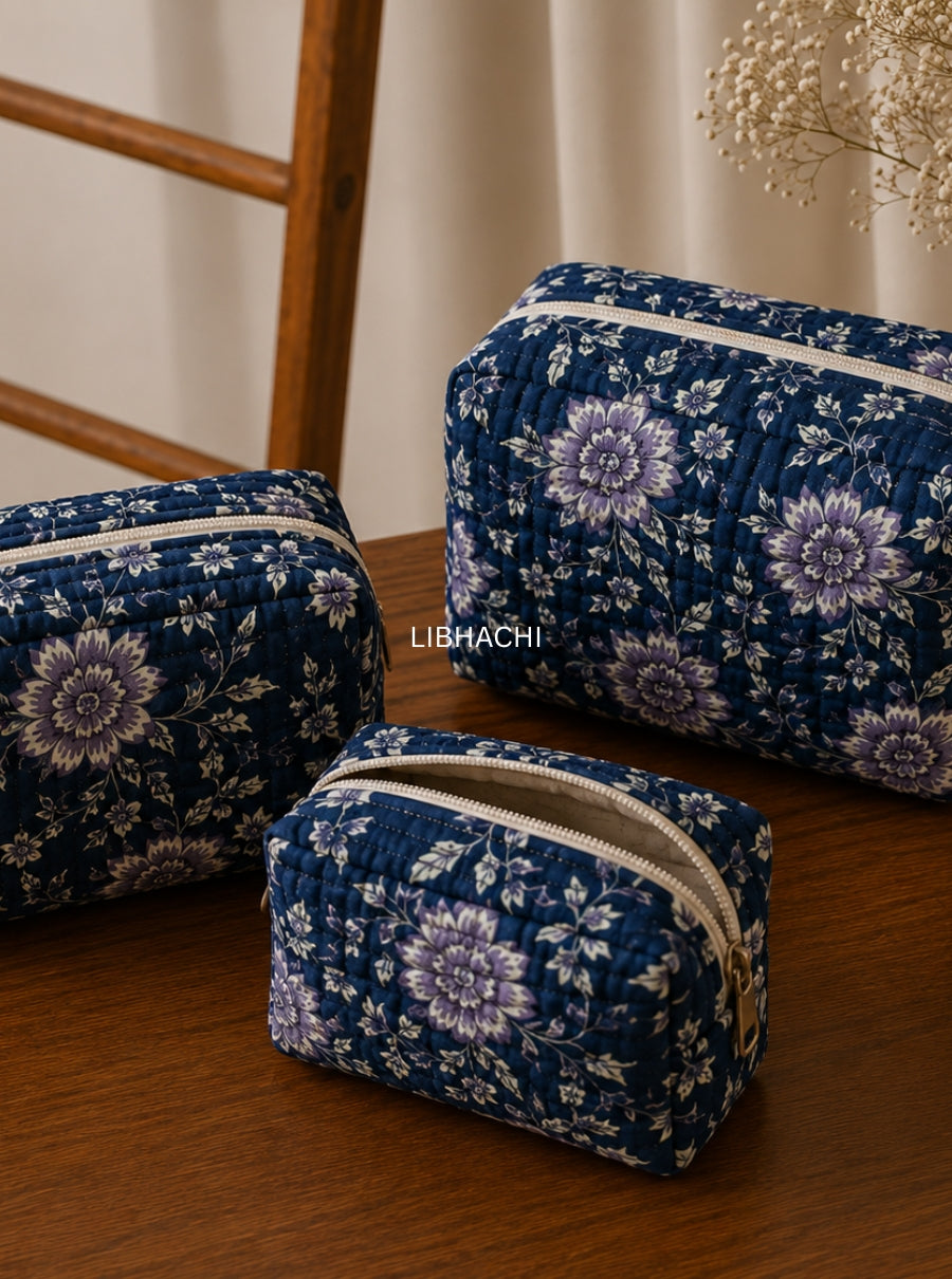 Neel Vines Hand Block Toiletry Pouch