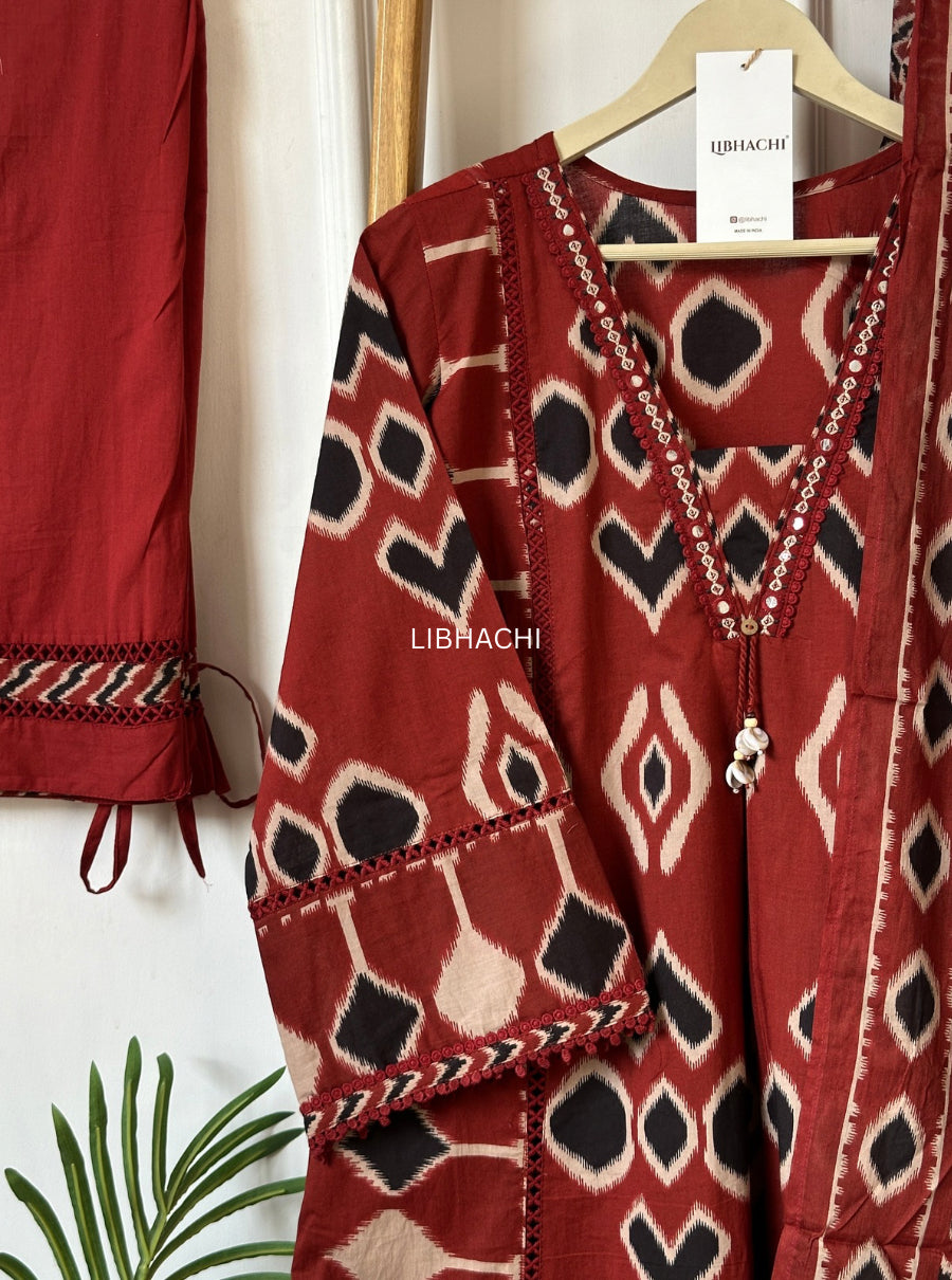 Ruhika Ikat A-Line Suit Set