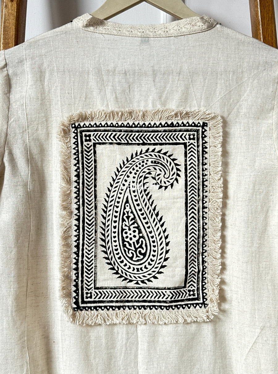 Ivory Hand-Block Printed Kurta Set