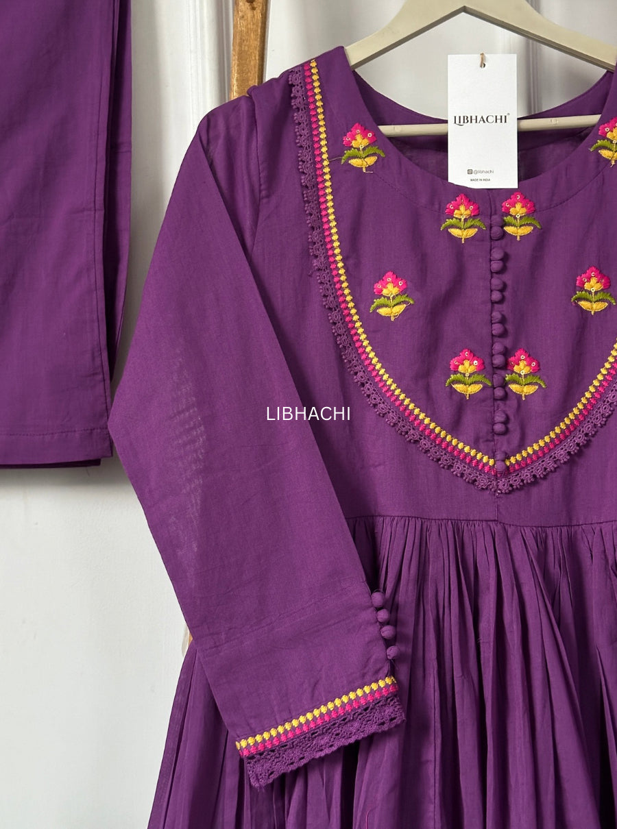Anaya cotton anarkali suit set